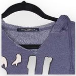 Wildfox OG:  ☻︎ S’il Vous Plait Melted Letters Pullover Hoodie ☻︎ Navy Blue ☻ XS Photo 4