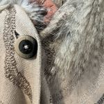 Nic Zoe Cardigan Sweater Open Front Fur Trim Art Lagenlook Boho Preppy Whimsical Photo 5