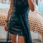 BCBGMAXAZRIA Black Sequin Strapless Dress With Tulle Photo 1