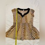 Y2K Cocomo top cream and Black Patterned Fabric, size M Yellow Size M Photo 3