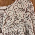 Ba&sh ‎ Esra Floral Embroidery Lattice Detail Mini Dress w/ Tassels Beige Size 8 Photo 8