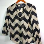 Almost Famous  S Tan Black Sheer Top Photo 0