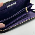 Adrienne Vittadini Womens Black Long Zip Around Wallet CC Slot Cheetah Pebbles Photo 6