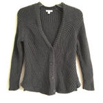 Caslon  dark gray button front cardigan MP Photo 0