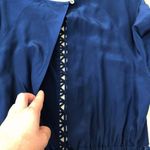 Jonathan Simkhai Crossbar long sleeve cutout navy blue Silk Romper size small S Photo 8
