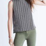 Madewell Striped Mockneck Tank Top Black/White (Medium) Photo 0