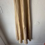 Hampton Nites Vintage 90s Y2k Satin Slip Maxi Dress Gold Spaghetti Strap Formal Size 4 Photo 3