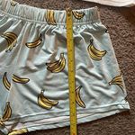 2 Piece Pajama Set, Short Sleeve Top and Shorts, Bananas, Size Medium Blue Photo 9