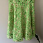 Lilly Pulitzer Green Floral Lace Mini Dress Mini A-Line Summer V-Neck Preppy EUC Photo 6