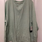 Ideology  Womens T-Shirt Plus Size 3X Mint Green Long Sleeve Crew Neck‎ NWT Photo 0