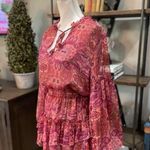 MISA Los Angeles Teya Mini Dress Septima Tapestry Chiffon Womens XS Photo 9