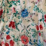 Lucky Brand The Vermont Country Store Gauze  Floral Print Long Sleeve Popover Shirt White L Photo 4