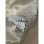 Lulus Halter Neck Chiffon Overlay Satin Dress Open Back Flowing Train L NWOT White Size L Photo 4