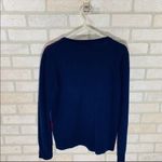 Equipment Femme Blue and Red Plaid V Neck Wool Blend Sweater Size S Photo 6