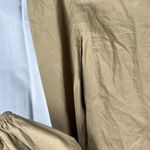 Free People Dress Olive Green Babydoll Puff Sleeve Off Shoulder Mini Medium Photo 3