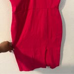 ASOS  Pink Stretch Bodycon V-Neck V-Back‎ Side Slit Sleeveless Mini Dress Size 4 Photo 5