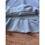 Denim Blue Sleeveless Mini Dress With Ruffle Hem and Tie Straps Blue Size M Photo 3