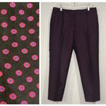 J.Crew sateen printed cropped flat front dress pants like new 8 Photo 1