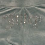 Juicy Couture  OG Big Bling Velour Hoodie Track Pants Set Pastel Turquoise Large Photo 15