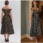 House Of CB 'Charming' Black Gold Lace Off Shoulder Midi Gown NWOT size XS $329 Photo 2