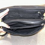 CRAZY HORSE EUC By Liz Claiborne Purse Shoulder Bag Leather Black Photo 4