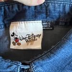 Disney Animal Kingdom Embroidered Button Down Shirt Denim Size Large Blue Size M Photo 5