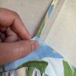 Girl and The Sun St Tropez Leaf Print Tiered Hem Midi Dress Size XL Blue Photo 10