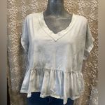 Berry AND Cream Modern Top for Women size S White Photo 0