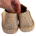 Talbots Like New Izzy Linen / Leather Espadrille Flats Tan Gold Size 6.5 Photo 5