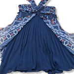 BCBGeneration Dress Size 8 Layered A-line Dress Chiffon Cocktail Dress Sapphire Women's Dress Lined Sleeveless Photo 2