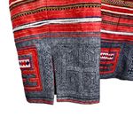 Coldwater Creek  Southwestern Embroidered Blazer Red Size 12 Textured Tribal Photo 6