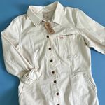 Duluth Trading NWT Co. Makers Studio Cream Cotton Dress Photo 2