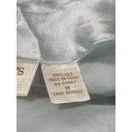 Victoria's Secret Victoria’s Secret 100% Silk Short Slip Dress Nightgown M Blue Satin Gold Label Photo 7