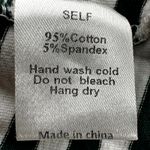 Roolee  Striped T-Shirt Boxy Tee Crew Neck Preppy Casual Stretch Green White S Photo 2