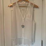 Abercrombie & Fitch Y2K A&F White Beaded Collar Chiffon Blouse Photo 0