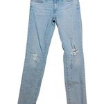 Levi's Levi Strauss & Co Light Wash Size 27 Cotton Distressed Knees 711 Skinny Raw Hem Photo 0