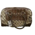 XOXO  Women's Satchel‎ Handbag Dark Cognac with Heart Charm Photo 4
