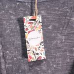 Gimmicks by BKE BKE Gimmicks FAB! Embroidered Mesh Boho Open Tie Festive Top in Gray L With Tags Photo 3