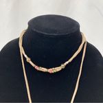 Lucky Brand 3/$30 | Tan Rose Tassel Beaded Leather Cord Lariat Choker Photo 1