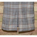 Gianni Bini Brown Plaid Straight Trousers Pant Size 12 Slit Hems Career Academia Photo 3