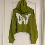Brand New Levi’s Spilt Pea Prism Crop Pullover Hoodie For Women Size Medium Green Photo 4