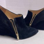 Jessica Simpson Cutey Women’s Leather Wedge Heels Pointed Toe Black Suede Size 8 Photo 6