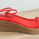 Nine West Alex Wedge Sandal in Orange size 9 NWOB Photo 1