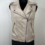 Philosophy Faux Suede/Leather Zip Front Vest Size Small Photo 5