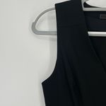 BCBGMAXAZRIA  Women's Black V-neck Sleeveless Draped Open Back Romper Size XXS‎ Photo 6