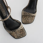 Jennifer Moore Jupiter Leopard Print Strappy Heels Photo 5