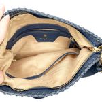 Tommy Bahama 100% Pebbled Navy Blue Leather Crossbody Purse Photo 5
