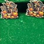 Halloween Pumpkin and Witch Earrings​ Orange Photo 4