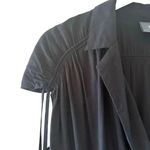 Anthropologie  Maeve Carlotta Ruched Shirt Minimalist Dress Black SZ XS #2257 Photo 3