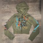 Ed Hardy  Cropped Long Sleeve Jacket XS Women’s butterflies & Skulls Photo 3